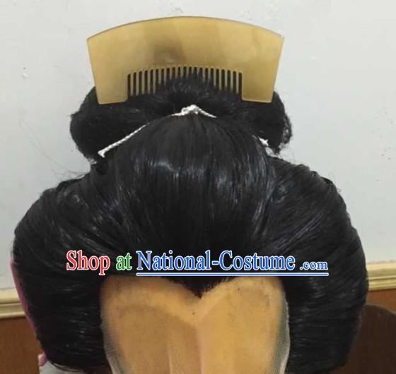 Ancient Chinese Japanese Korean Asian Princess Long Wigs Cosplay Wig Hair Extensions Toupee Full Lace Front Weave Pieces for Women