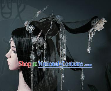 Ancient Chinese Japanese Korean Asian Princess Fairy Long Wigs Cosplay Wig Hair Extensions Toupee Full Lace Front Weave Pieces for Women