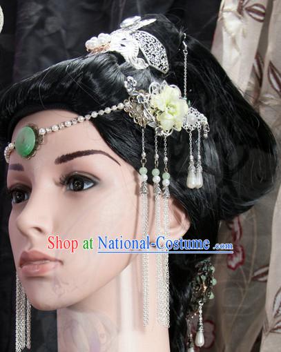 Ancient Chinese Japanese Korean Asian Princess Long Wigs Cosplay Wig Hair Extensions Toupee Full Lace Front Weave Pieces for Women