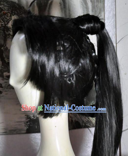 Chinese Long Wig Hair Extensions Real Wigs Toupee Full Lace Front Wigs Weave Pieces for Men