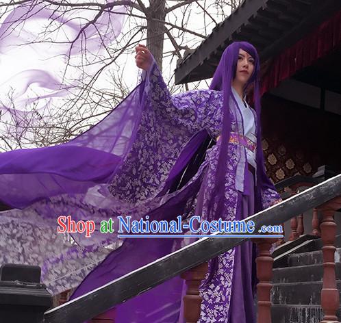 Traditional Chinese Queen Costume and Headwear Complete Set for Women