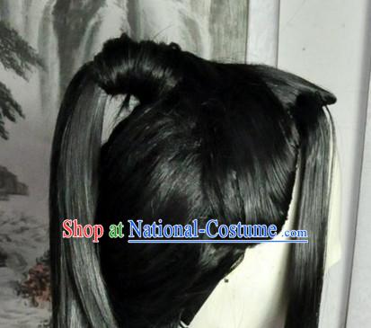 Chinese Fairy Long Wig Hair Extensions Real Wigs Toupee Full Lace Front Wigs Weave Pieces and Hair Jewelry for Men