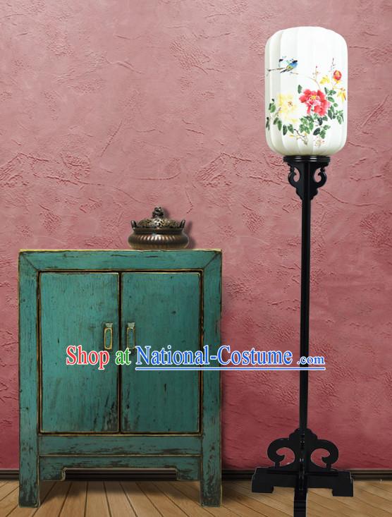 Handmade Traditional Hands Painted Palace Birds and Flower Floor Lantern