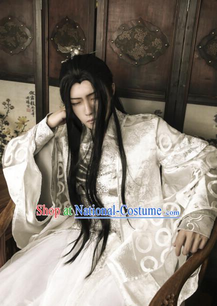 Ancient Chinese Style Weave Long Wigs for Men