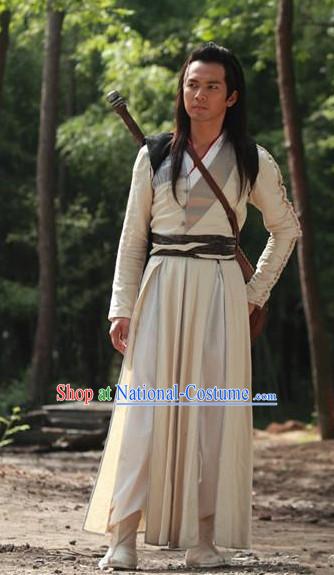 White Knight Hanfu Clothes for Men