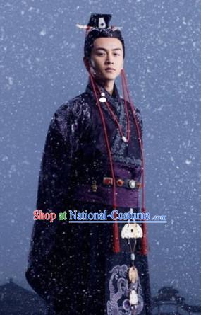 Ancient Chinese Prince Clothing and Coronet for Men