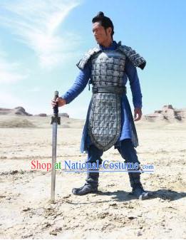 Chinese Qin Dynasty Period Ancient Terracotta Terra Cotta Armor Costumes Complete Set for Men