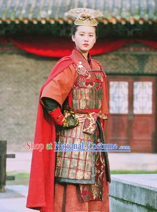 Ancient Chinese Female Superhero Armor Costumes from Movies