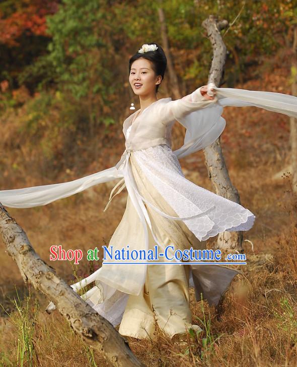 Ancient Chinese Fairy Movies Costume and Hair Accessories