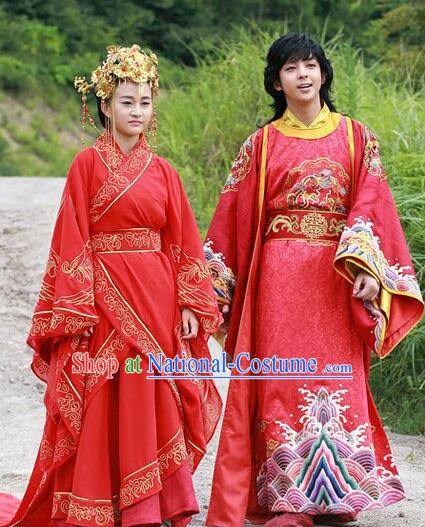 China Wedding Hanfu Film Costume 2 Complete Sets