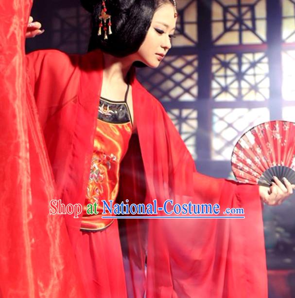 Chinese Red Beauty Sexy Bride Beauty Costumes Complete Set