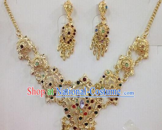 Traditional Thailand Necklace and Earrings for Women