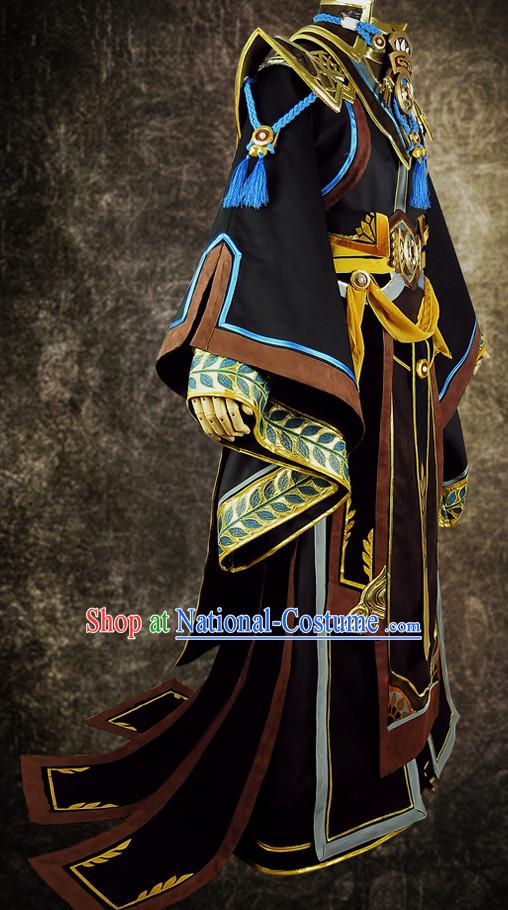 Asian China Emperor Carnival Costumes Full Set for Men