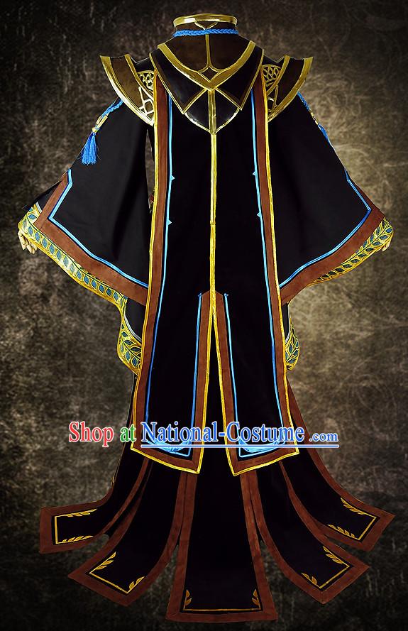 Asian China Emperor Carnival Costumes Full Set for Men