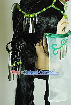 Asian Cosplay Oriental Mysterious Lady Face Veil and Accessories