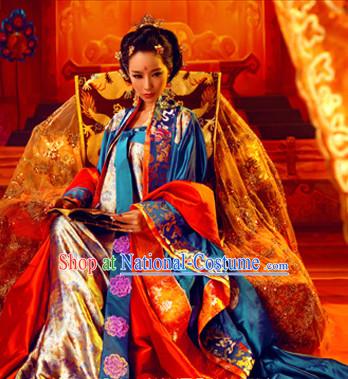 Chinese Traditional Princess Clothes and Hair Accessories Complete Set