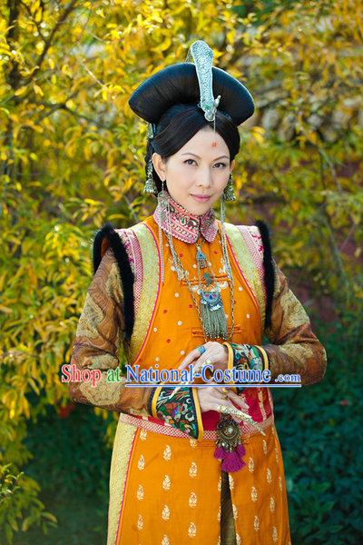 Asian Imperial Empress Clothing and Hair Jewelry Complete Set