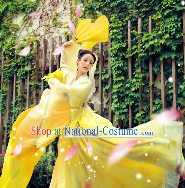 Asian Peri Yellow Costumes Complete Set