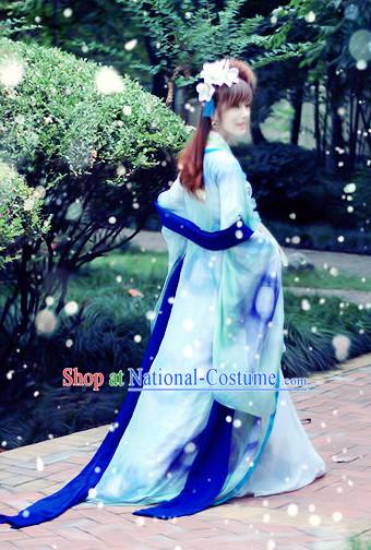 Romantic Blue Goddess Costumes