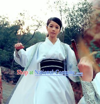 Asian Swordman White Costumes