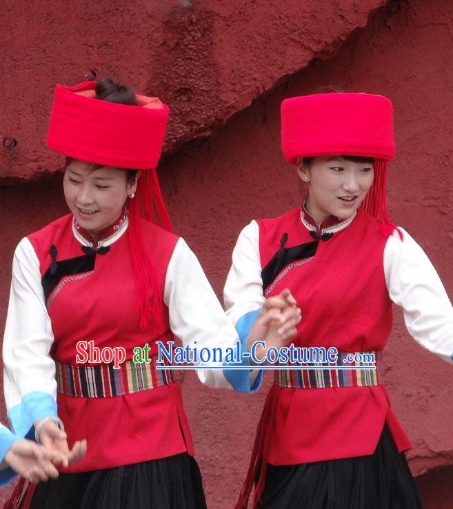 Chinese Yunnan Ethnic Women s Clothes and Hat