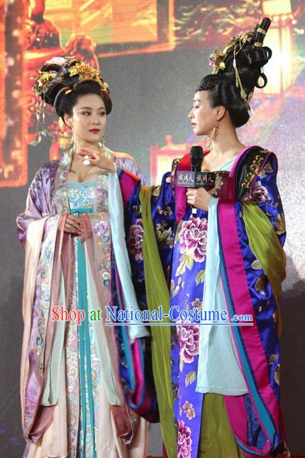 Chinese TV Play Empress Costumes and Hair Accessories Complete Set