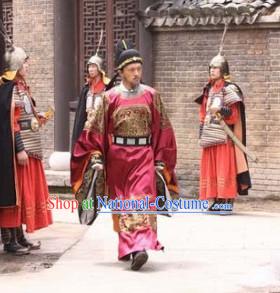 Chinese Ancient Detective Theme Photography Costumes and Hat for Men