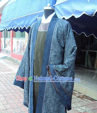 Chinese Blue Hanfu Stage Costumes