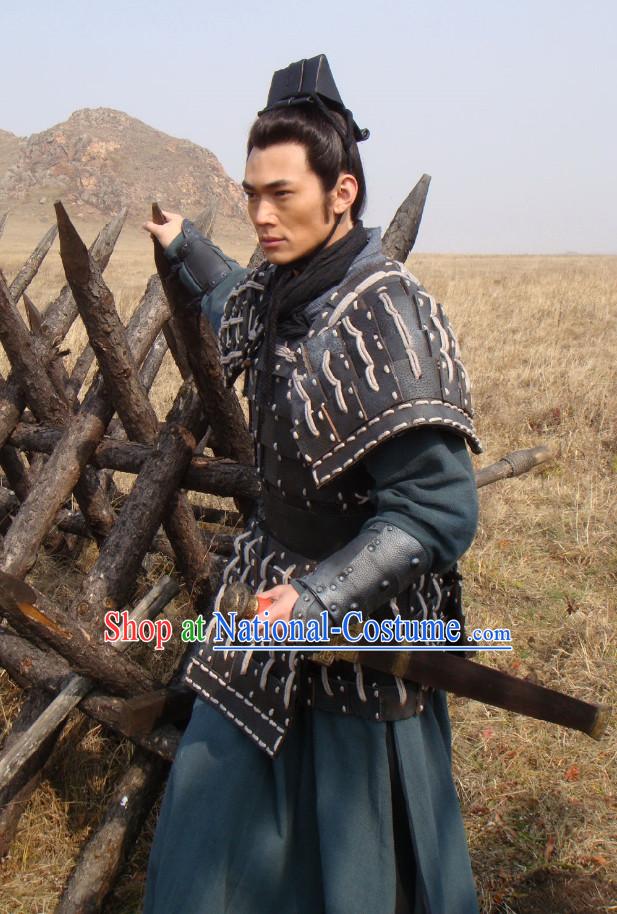 Chinese Qin Dynasty Period General Terra Cotta Terracotta Warrior TV Play Armor Costumes for Men