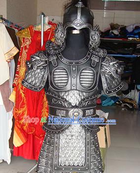 Chinese Superhero TV Play Armor Costumes and Helmet