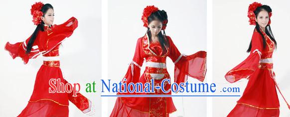 Lucky Red Classical Dancing Costumes for Girls