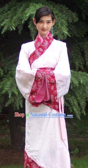 China Ancient Traditional Hanfu Clothing Complete Set