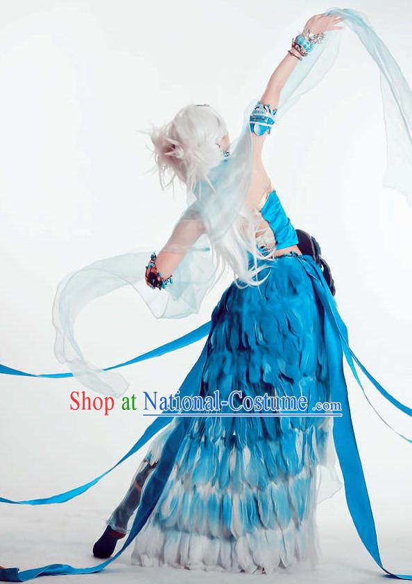 Asian Blue Eudemon Sexy Costumes for Women