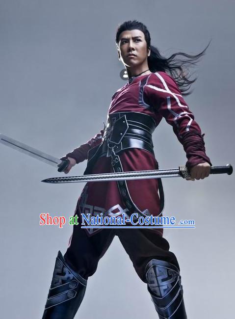 Ancient China Kung Fu Warrior Armor Cosplay Costumes for Men