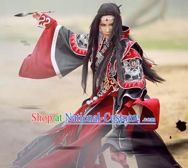 Ancient China Kung Fu Warrior Armor Cosplay Costumes for Men