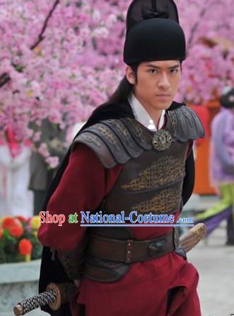 Chinese Ancient Official Bodyguard Costumes and Hat for Men