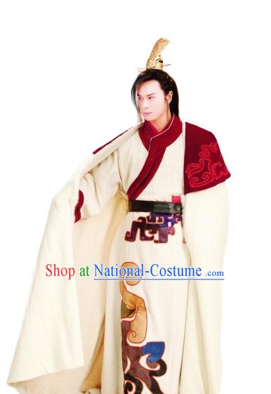 Chinese Traditional General Costumes and Coronet for Men