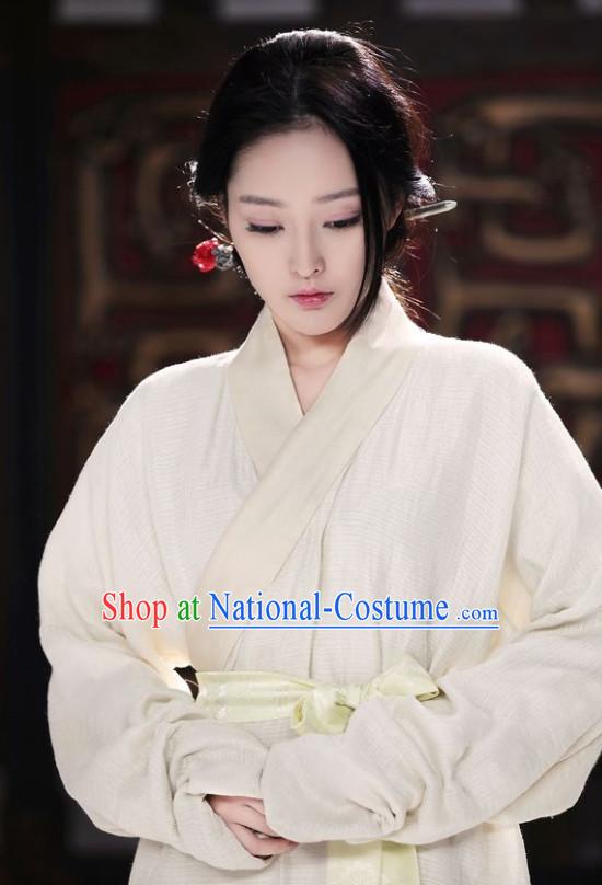 Chinese Classical Hanfu Suit and Belt for Women