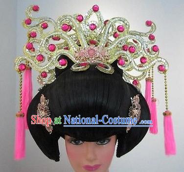 China Ancient Princess Black Wig and Hair Accessories