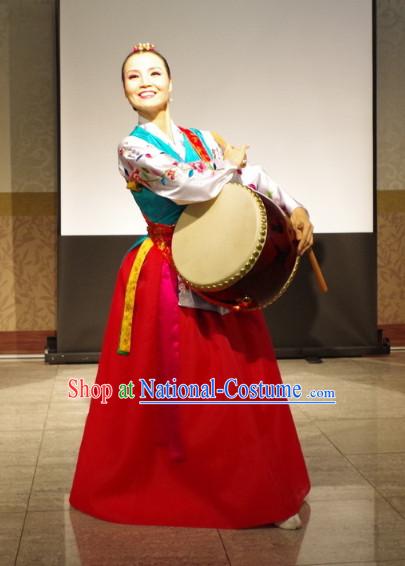 Korean Traditional Drum Dance Costumes for Women