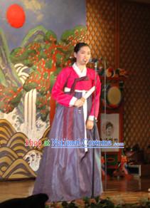 Korean Traditional Hanbok Singer Costumes for Women