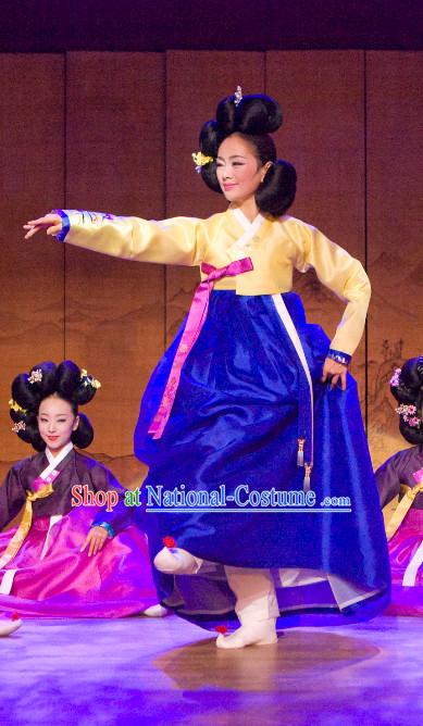 Korean Traditional Hanbok Stage Dance Costumes for Women