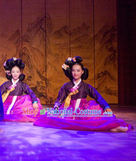 Korean Traditional Hanbok Stage Dance Dresses for Women