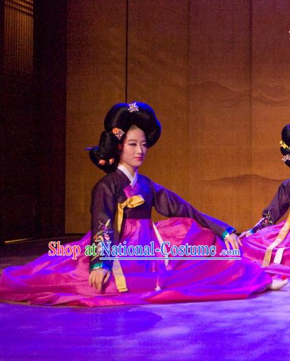 Korean Traditional Hanbok Stage Dance Costumes for Women