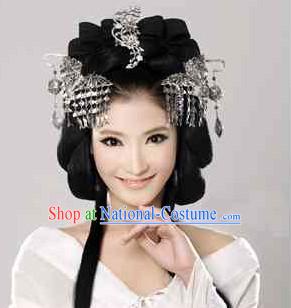 Chinese Princess Black Wig and Hair Accessories