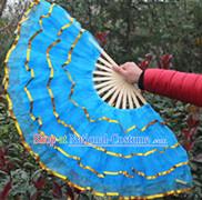 Chinese Festivel Celebration Blue Dance Fan