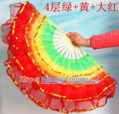 Four Layers Chinese Lace Hands Fan