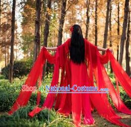 Asian Red Fairy Costumes Complete Set