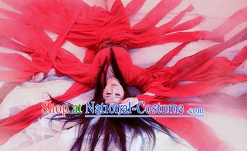 Asian Red Fairy Costumes Complete Set