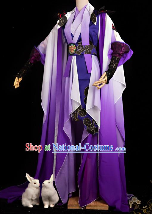 Chinese Purple Fairy Costumes COSPLAY Complete Set